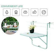 AMDHZ Tavolino da Balcone Tavolino Pieghevole da Balcone Casa Tavolo Sospeso Ringhiera Portafiori Pieghevole Tavolo da Esterno per Balcone Terrazza Giardino (Color : Green)