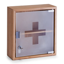 Philips Zeller 13594 Armadietto Pronto Soccorso in Legno di bambù e Vetro, 29x12x31 cm