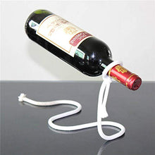 LIJUCAI Portabottiglie per Vino con Catena Artigianale Creativa Portabottiglie per Alcol sospeso 3D Magico Portabottiglie per Vino in Corda Bianca Pratico Bar da Cucina per la casa, Bianco