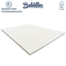 Baldiflex Emporio Topper Correttore Materasso Singolo in Memory Foam Wave, Fodera in Silver Safe Sfoderabile, ergonomico, antiacaro, 80 x 190 cm h 6 cm