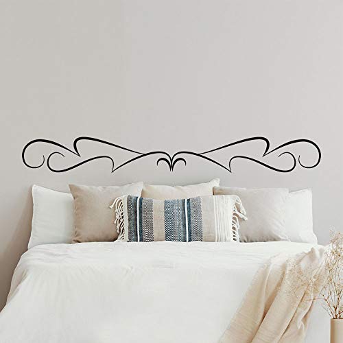 Adesivi per testiera del letto, T-MK308, 22 x 190 cm, colore: Nero