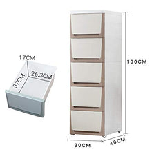 KX-YF Cassettiera Armadietto 5 Piani Ripiani cassettiera Bagagli Cabinet for Camera da Letto Bagno Mobile Alto camere da Letto a casa Ufficio (Color : Beige, Size : 30X40X100cm)