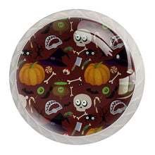Maniglie per cassetti Manopole per cassetti Manopole rotonde Confezione da 4 per armadietto, cassetti, cassettiere, cassettiere ecc. Teschio E Zucche