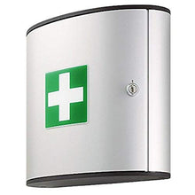 Durable 197023 - First Aid Set M, Cassetta Pronto Soccorso con Serratura, con Contenuto, 302 x 280 x 118 mm (L x H x P), Argento Metallizzato