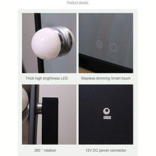 Specchio per Trucco a LED 3 Temperature di Colore Superficie dello Specchio HD Oscuramento Continuo Angolo di Rotazione di 360 ° Specchio per Trucco Professionale