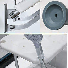 LXLAMP Sgabello per Vasca ergonomico da Doccia Sgabello Pieghevole for Appendere A Parete Bianco for Bagno for Anziani/Cambio Scarpe/Bagno/Sgabello Antiscivolo - Cuscinetto 180 kg
