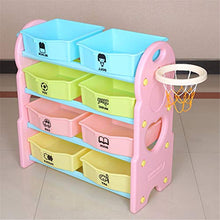 Organizzatore di giocattoli Kids Toy dell'organizzatore di immagazzinaggio con la plastica Bidoni, Storage Box Mensola Drawer- perfetto for uso domestico bagagli Cestino per la camera da letto