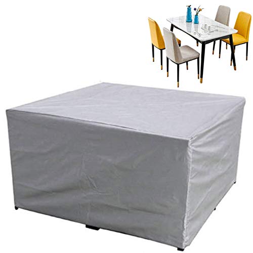 ZCED Copertura Mobili Giardino Grigio Impermeabile Copertura Mobili Giardino con Coulisse Antivento Anti-UV Coperture Arredo Coperture per Tavoli da Esterno,210x110x70cm(83x43x28in)