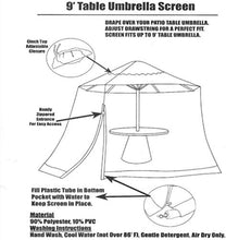 SHANCL Ombrellone Schermo Copertura dell'ombrello Zanzariera for Patio Tavolo Ombrello, utdoor Schermo da Giardino Ombrellone Tavolo Ombrellone zanzariera
