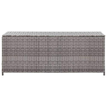 Tidyard Baule da Giardino Grigio in Polyrattan, Baule da Esterno,Bauli e Contenitori da Giardino, 120 x 50 x 60 cm