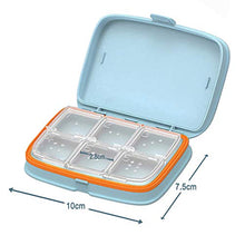 iPobie Scatola per Pillole,Contenitore Organizer per Pillole con Grande Capacità da Viaggio a 6 Scomparti per Medicine Quotidiane e Contenere Vitamine