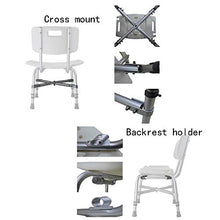 TANGIST Donne incinte, The Anziani Sgabello da doccia in alluminio Sgabello doccia Sedia Schienale Aumento 200KG Altezza regolabile antiscivolo Sgabello da bagno Sedie da bagno Sedie da bagno Prevenir