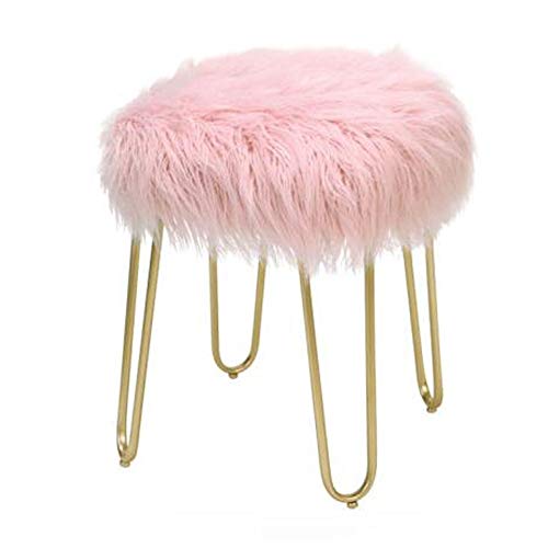 Mobili per la casa e Giardino Sgabello Moderno di Moda 丨 Poltrone per cameretta da Letto 丨 Sgabello per Capelli Lunghi rosa-40x40x48cm Ottomani da Cucina