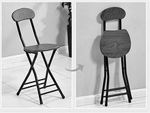 qiuqiu Sedia Vintage Pieghevole con Scale Telescopiche, Sgabello da Bar Pieghevole, Sgabelli in Legno, Sgabello con Schienale, Stabile Come Sedia da Pranzo per Ufficio per Cucina Interna Bagno-Khaki