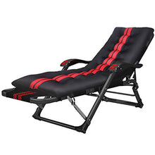 AI LI WEI SHUAIIJUAN Sedia per Il Tempo Libero Domestico Outdoor Pieghevole Patio Lounge Poltrone da Giardino Sdraio Sdraio con l'ammortizzatore for la Corsa, Campeggio, Spiaggia, Deck - Nero