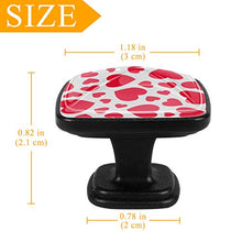 Set di 4 pezzi con maniglia quadrata per armadio da cucina, credenza, cassettiera, cassettiera, con viti, per cucina, comò, armadietto, bagno, armadio, cuori rosa