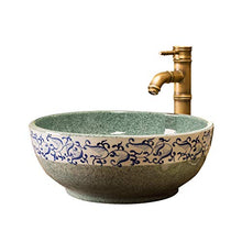 Yxx max -Lavabo Porcellana Bagno Contro Parte Superiore del Bacino Coakroom Bagno lavello del Vaso affonda Rotonda affondare Art Bacino (Senza Rubinetto) -40x15cm Lavandino del lavabo