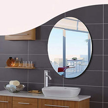 XQAQX Specchio da Trucco Specchio Ingranditore A Parete Ovale Bathroom Specchio, Specchio da Toilette, Specchio da rasatura, Bagno Decorazione, No Frame - 45 * 60CM