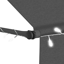 E E-NICES Tenda da Sole Retrattile Manuale con LED 200 cm Antracite