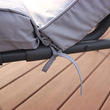 IKAYAA Sdraio da Giardino, Rattan Lettino Prendisole con Cuscino,Set 2X Sedia a Sdraio Schienale Regolabile Giardino Spiaggia Lettino da Sole