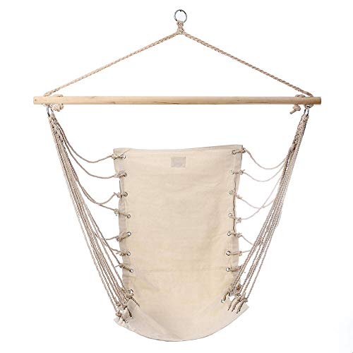 Xhtoe Sedia Amaca 17x32 Pollici Sedia per Amaca da Esterno Sedie Sospese Altalena in Corda di Cotone Altalena A Rete Culle per Bambini Sedia per Altalena per Adulti Comfort E Durata