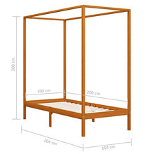 SKM Giroletto a Baldacchino Marrone Miele Massello Pino 100x200 cm