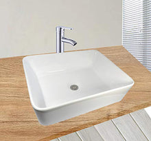 1 lavabo in ceramica rettangolare da bagno 48 cm L 37 cm B