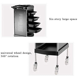 Carrelli portaoggetti Carrello portatile multifunzionale del carrello di bellezza del carrello di rotolamento dei capelli di stoccaggio del barbiere del carrello del salone del salone con i cassetti &