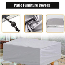 Fodere per mobili da giardino Rettangolari impermeabili 185x120x70cm, Fodere per mobili da esterno per esterni, Fodere per set di mobili da esterno, Set di mobili resistenti alla pioggia, alla po