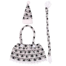 OSALADI 3Pcs Copri Bottiglia di Vino di Natale in Maglia Borse a Fiocco di Neve Cappelli Sciarpe Bottiglia di Vino Decorazioni per Abiti per Feste Compleanno Festa Carnevale Nero