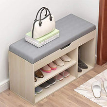 YANG Shoe Rack Bagagli Cassa di Legno Change Scarpe Panca for spogliatoi Bagno Imbottiti poggiapiedi casa Pouf Ottomana, Carico Massimo 300kg