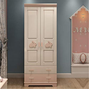 ZzheHou Armadio Armadio per Bambini Semplice Appartamento Piccolo Moderno Appartamento Semplice Guardaroba casa Camera da Letto Armadio Armadio (Colore : Pink3, Size : 200x62.7x80cm)