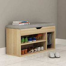 YANG Shoe Rack Bagagli Cassa di Legno Change Scarpe Panca for spogliatoi Bagno Imbottiti poggiapiedi casa Pouf Ottomana, Carico Massimo 300kg