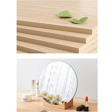 Specchio da tavolo per toeletta Rettangolo trucco dello specchio, legno solido Base portatile dello specchio di bellezza ad alta definizione verticale Dressing Table Specchio Specchio per il trucco de