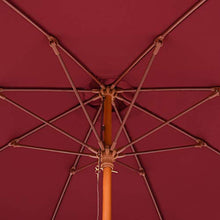 Outsunny Ombrellone da Giardino Φ257x253cm ed Esterni con Tettuccio Antivento in Poliestere Rosso e Palo in Legno