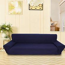 Copridivano A 4 Posti Lounge, Tratto Pieno Fodera Elastico, 7 Colori Solidi Opzione (Colore : Deep Blue)