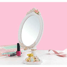 WWEIWU Pulito e Luminoso Specchio Creativo Principessa Specchio Specchio Desktop Specchio Portatile HD cosmetico Resina Desktop Singolo Viso di Bellezza Salon