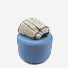 Sgabello da Cucina Soggiorno Rotonda Divano a Panca di Legno Seduta in Tessuto Lavabile Sgabello Sgabelli for Bambini Cotone e da Cucina Sedia Bassa Sgabello da barYZJL (Color : Stripes)