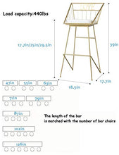 XHCP Sgabelli da Bar in Metallo, sgabelli da Bar per la Cucina Sedie da bancone da Cucina per la Colazione con Seduta in Lino Sgabello Alto da Cucina | Pub | Caf; Patio Max. Carica di 447 libbre