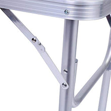 GOTOTOP Tavolo da Campeggio Portatile Tavolo Camper, Campeggio Picnic in Alluminio Pieghevole, Giardino Campeggio Tavolo, Altezza Regolabile, 60.2 x 45cm
