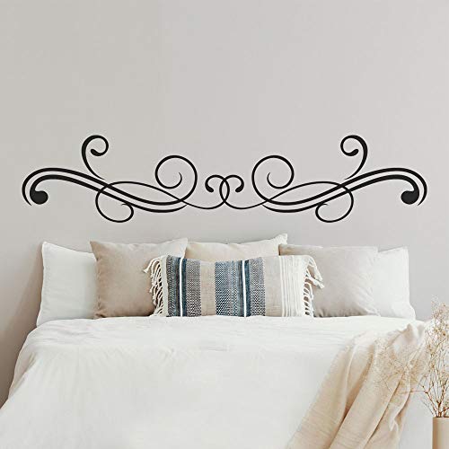 T-MK384 - Adesivi per testiera del letto, 30 x 140 cm, colore: Nero