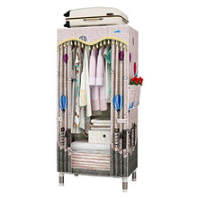 Foldable Closets Armadio Semplice Armadio in Stoffa, dormitorio per Studenti Singolo in Acciaio Ispessito Tipo Economico, Piccolo Armadio in Tessuto Lungo 62 cm