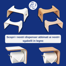 Well Care Sgabello Bagno Fisiologico Legno Bianco - Poggiapiedi Adulti per WC - Sgabellino Squatty da Toilette - Panchetto contro la stitichezza