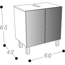 Berlioz Creations Mobile da Bagno sotto lavabo – Melanzana Alta brillantezza, Altro, 60 x 42 x 65 cm