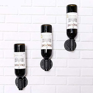 SCRT Vino Hanging cremagliera Stile Industriale Ferro Parete Wine Rack/Decorazione mensola/Vino cremagliera di Vetro for Sala da Pranzo, Cucina, Soggiorno
