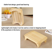 FXJ Sgabello Piede in Legno massello Sgabello Basso Bagno Bagno Water Antiscivolo Sgabello in Legno Soggiorno Ufficio poggiapiedi poggiapiedi (Color : Varnish, Dimensione : Piccolo)