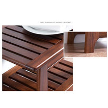 LYP Sedia Comoda per Anziani Bagno Teak Sgabello da Bagno, Impermeabile Antiscivolo Anti Corrosivo Sgabello per Doccia, 40 Centimetri