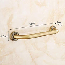 Maniglioni da Bagno Antico Doccia Vasca da Bagno corrimano Parete Appeso Spesso Bagno retrò Maniglia Bronzo Accessori da Bagno (Size : 38cm)