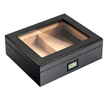 WAWAYU Portasigari, Piano di Vernice High-End Display elettronico di Temperatura costante Cedro Cigar Humidor (Color : Black)