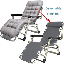 CDFCB -Cushion Heavy Duty Zero Gravity Pieghevole Pieghevole Pieghevole Giardino Soletto Soletto Sedia con poggiatesta Imbottita Regolabile Sedie a Sdraio Caricamento Fino a 260 kg con Cuscino Testa